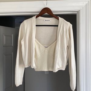 NWT Reformation (S) sweater cardigan and matching top